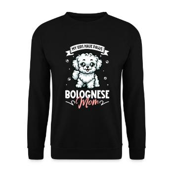 Bolognese mom - Unisex Sweatshirt - black - Front - Alina (178cm) & Michal (187cm)