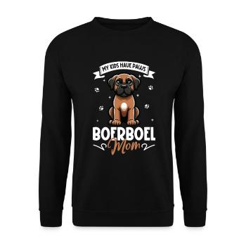 Boerboel Mama - Unisex Pullover - Schwarz - Vorne - Alina (178cm) & Michal (187cm)