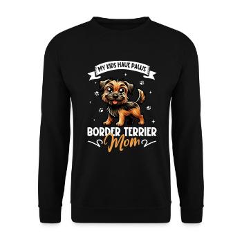 Border Terrier Mom - Unisex Sweatshirt - black - Front - Alina (178cm) & Michal (187cm)