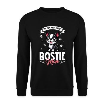 Boston Terrier Mom - Unisex Sweatshirt - black - Front - Alina (178cm) & Michal (187cm)