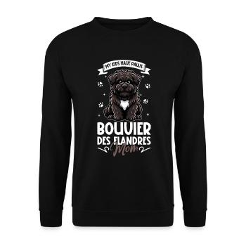Bouvier des Flandres Mama - Sweat-shirt Unisexe - noir - Devant - Alina (178cm) & Michal (187cm)