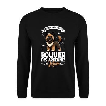 Bouvier des Ardennes Mama - Unisex Pullover - Schwarz - Vorne - Alina (178cm) & Michal (187cm)