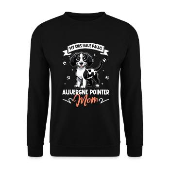 Braque d'Auvergne Mama - Unisex Sweatshirt - black - Front - Alina (178cm) & Michal (187cm)