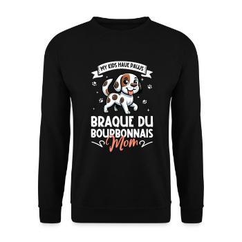 Braque du Bourbonnais Mama - Unisex Sweatshirt - black - Front - Alina (178cm) & Michal (187cm)