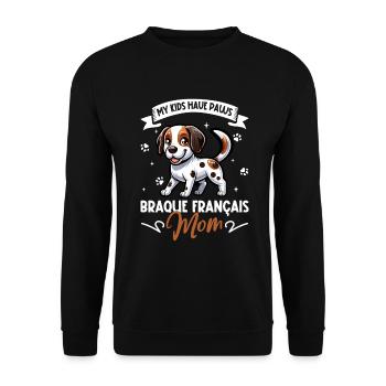 Braque Français Mama - Unisex Sweatshirt - black - Front - Alina (178cm) & Michal (187cm)