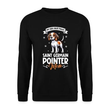 Braque Saint-Germain Mom - Unisex Sweatshirt - black - Front - Alina (178cm) & Michal (187cm)