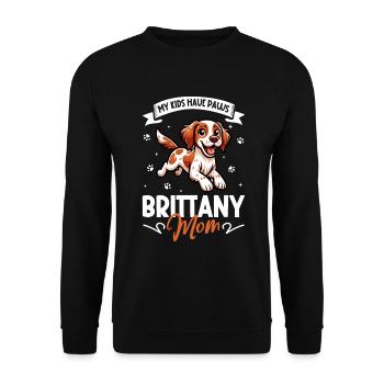 Epagneul Breton Mama - Unisex Pullover - Schwarz - Vorne - Alina (178cm) & Michal (187cm)
