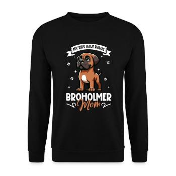 Maman Broholm - Sweat-shirt Unisexe - noir - Devant - Alina (178cm) & Michal (187cm)