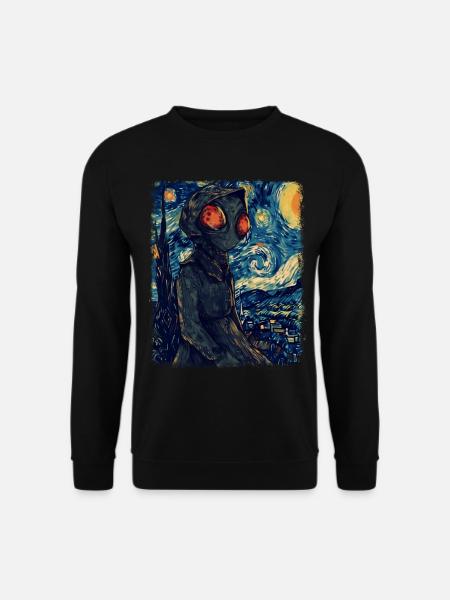Flatwood's Monster Starry Night Painting - Unisex Sweatshirt - black