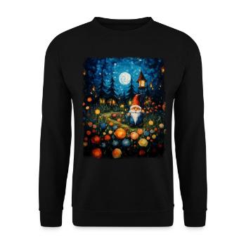 Gnome Gardening Gnomes Gardener Starnac - Unisex Sweatshirt - black - Front - Alina (178cm) & Michal (187cm)