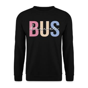 Bus driver school bus driving - Unisex Sweatshirt - black - Front - Alina (178cm) & Michal (187cm)