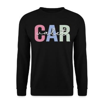 Valet parking attendant - Unisex Sweatshirt - black - Front - Alina (178cm) & Michal (187cm)