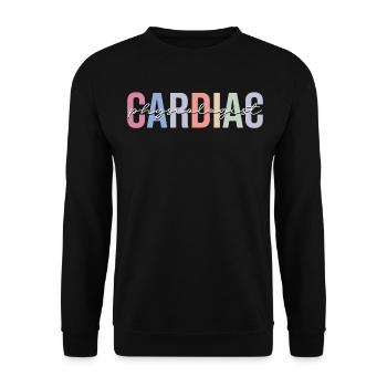 Herzphysiologe Krankenschwester Kardiologie Kardio - Unisex Pullover - Schwarz - Vorne - Alina (178cm) & Michal (187cm)