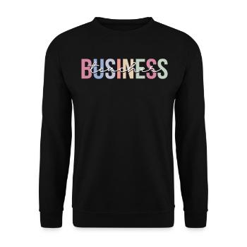 Business Teacher Teaching - Unisex Sweatshirt - black - Front - Alina (178cm) & Michal (187cm)