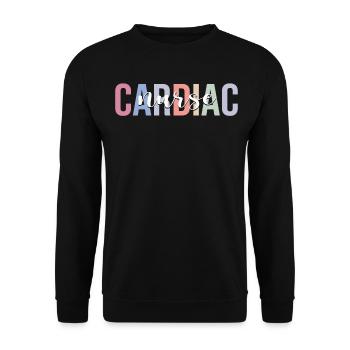 Cardiac Nurse Cardiology CNS - Unisex Sweatshirt - black - Front - Alina (178cm) & Michal (187cm)