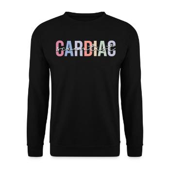Infirmière cardiologue en cardiologie - Sweat-shirt Unisexe - noir - Devant - Alina (178cm) & Michal (187cm)