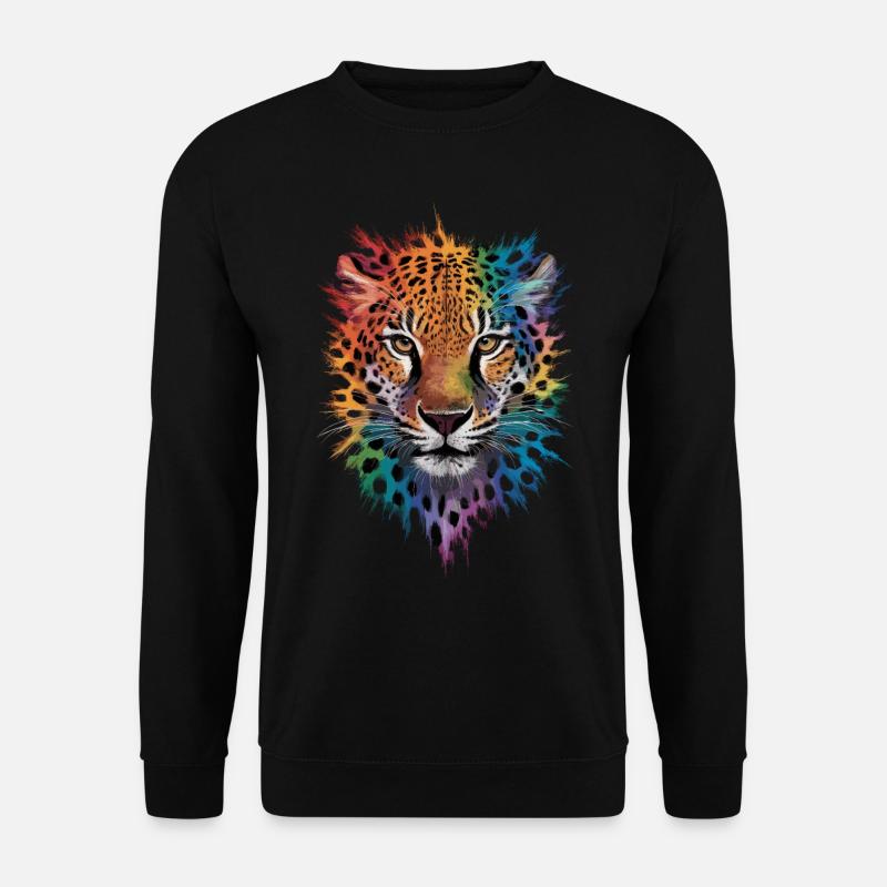 Leopard Raubkatze - Unisex Pullover - Schwarz