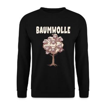 Baumwolle Schafe für einen Schafliebhaber - Unisex Pullover - Schwarz - Vorne - Alina (178cm) & Michal (187cm)
