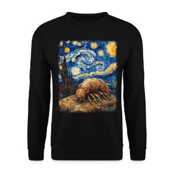 Isopods Starry Night Painting - Unisex Sweatshirt - black - Front - Alina (178cm) & Michal (187cm)