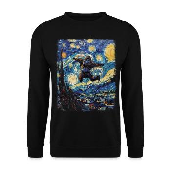 Wingsuit Flying Wingsuit Aviator Skyde Sternennac - Unisex Sweatshirt - black - Front - Alina (178cm) & Michal (187cm)