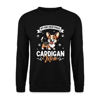 Welsh Corgi Cardigan Mama - Sweat-shirt Unisexe - noir - Devant - Alina (178cm) & Michal (187cm)