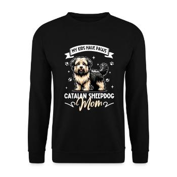 Gos d’Atura Català Mama - Unisex Pullover - Schwarz - Vorne - Alina (178cm) & Michal (187cm)