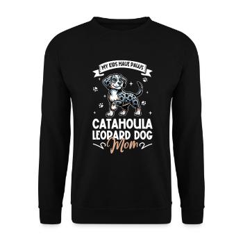 Louisiana Catahoula Leopard Dog Mama - Unisex Pullover - Schwarz - Vorne - Alina (178cm) & Michal (187cm)