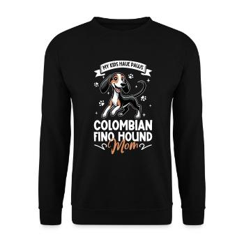 Colombian Fino Hound Mama - Unisex Pullover - Schwarz - Vorne - Alina (178cm) & Michal (187cm)
