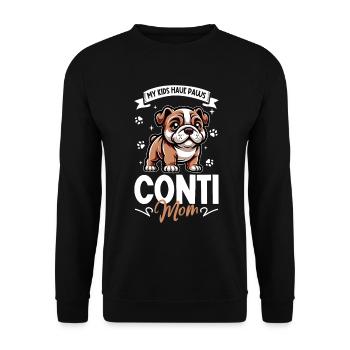 Continental Bulldog Mama - Unisex Pullover - Schwarz - Vorne - Alina (178cm) & Michal (187cm)