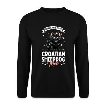 Croatian Shepherd Mom - Unisex Sweatshirt - black - Front - Alina (178cm) & Michal (187cm)