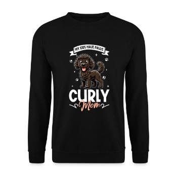 Curly-coated Retriever Mom - Unisex Sweatshirt - black - Front - Alina (178cm) & Michal (187cm)