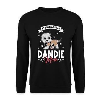 Dandie Dinmont Terrier Mom - Unisex Sweatshirt - black - Front - Alina (178cm) & Michal (187cm)