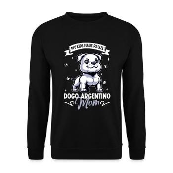 Dogo Argentino Mom - Unisex Sweatshirt - black - Front - Alina (178cm) & Michal (187cm)
