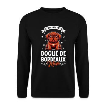 Bordeauxdogge Mama - Unisex Pullover - Schwarz - Vorne - Alina (178cm) & Michal (187cm)