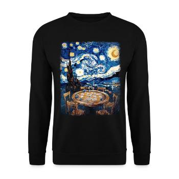 Poker Player Casino Gambling Player Sternenna - Unisex Sweatshirt - black - Front - Alina (178cm) & Michal (187cm)