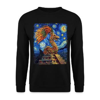 Quetzalcoatl Mythologie des dieux aztèques Maya Sternenna - Sweat-shirt Unisexe - noir - Devant - Alina (178cm) & Michal (187cm)