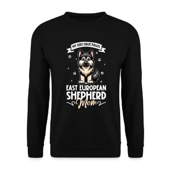 Eastern European Shepherd Mama - Unisex Sweatshirt - black - Front - Alina (178cm) & Michal (187cm)