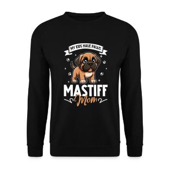 English Mastiff Mom - Unisex Sweatshirt - black - Front - Alina (178cm) & Michal (187cm)