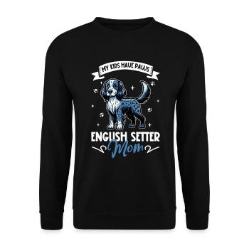 English Setter Mom - Unisex Sweatshirt - black - Front - Alina (178cm) & Michal (187cm)