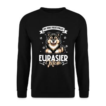 Eurasier mom - Unisex Sweatshirt - black - Front - Alina (178cm) & Michal (187cm)
