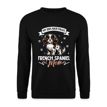 Epagneul Français Mama - Unisex Sweatshirt - black - Front - Alina (178cm) & Michal (187cm)