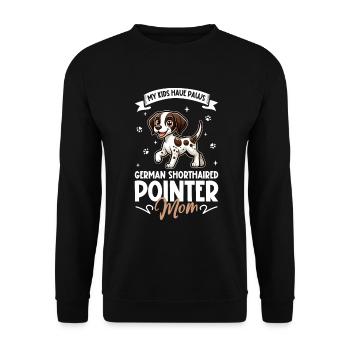 German Shorthair Mom - Unisex Sweatshirt - black - Front - Alina (178cm) & Michal (187cm)