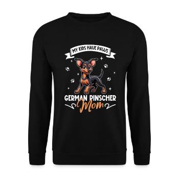 German Pinscher Mom - Unisex Sweatshirt - black - Front - Alina (178cm) & Michal (187cm)