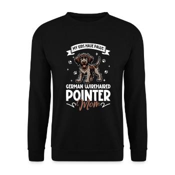 Maman allemande à poil dur - Sweat-shirt Unisexe - noir - Devant - Alina (178cm) & Michal (187cm)