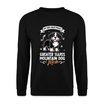 Grande Bouvier Suisse Maman - Sweat-shirt Unisexe - noir - Devant - Alina (178cm) & Michal (187cm)