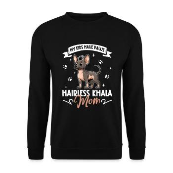 Hairless Khala Mama - Unisex Sweatshirt - black - Front - Alina (178cm) & Michal (187cm)