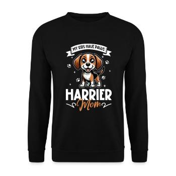 Harrier Mom - Unisex Sweatshirt - black - Front - Alina (178cm) & Michal (187cm)