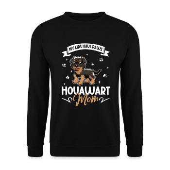 Maman Hovawart - Sweat-shirt Unisexe - noir - Devant - Alina (178cm) & Michal (187cm)