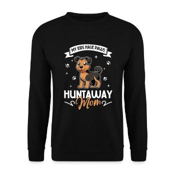 Huntaway Mom - Unisex Sweatshirt - black - Front - Alina (178cm) & Michal (187cm)