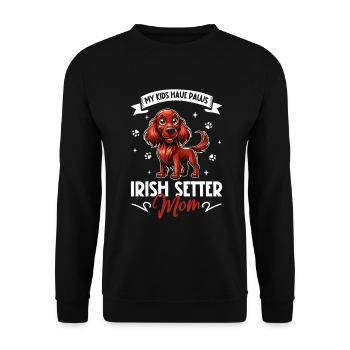 Irish Red Setter Mom - Unisex Sweatshirt - black - Front - Alina (178cm) & Michal (187cm)